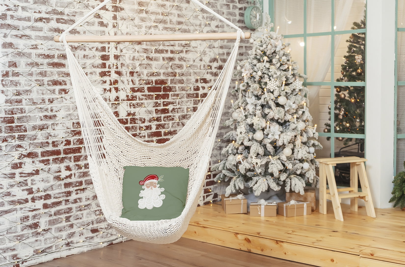 Simply Daisy 16" x 16" Believe in Santa Outdoor Throw Pillow