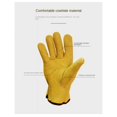 thumbnail image 3 of Guantes de trabajo Guante de jardinería de piel de vacuno resistente para corte de madera/construcción/conducción de camiones/trabajo en jardín/jardín-L, 3 of 5