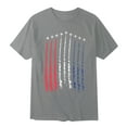 thumbnail image 4 of HCNTES USA Flag 4th July American Patriotic T-Shirt with Cape Back, Dramatic and Fashion-Forward Design 3XL Dark Gray, 4 of 4