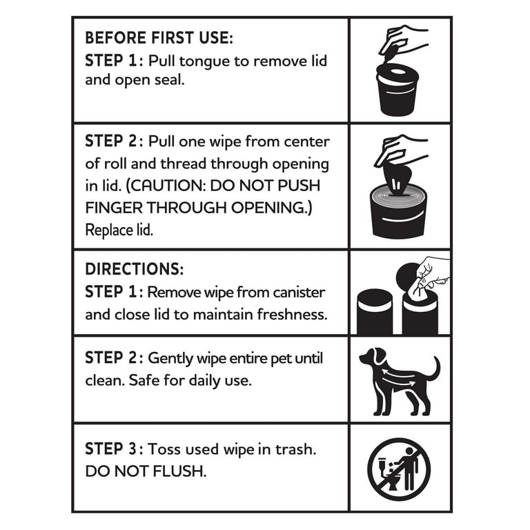 Jumbo Grooming Wipes for Dogs and Cats, Fragrance-Free, 100 Count photo 4