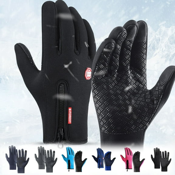 Ludlz Winter Gloves Fingers Warm Gloves Insulated Anti Slip Windproof Waterproof Cycling Riding Running Work for Men Women