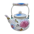 thumbnail image 1 of Lipstore Enamel Tea Kettle Beverage Jug Comfortable Grip Water Kettle for Tea Kitchen, 1 of 8