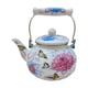 thumbnail image 1 of Tetera esmaltada, tetera con esmalte Floral, agarre cómodo, gran capacidad con asa, cafetera, hervidor de agua para agua fría en el hogar, 1 of 9