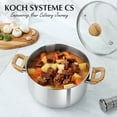 thumbnail image 2 of Koch Systeme CS 6QT Stainless Steel Stockpot with Heat-Resistant Bakelite Double Handle, Steel Soup pots with Lid, Dishwasher Safe, 2 of 9