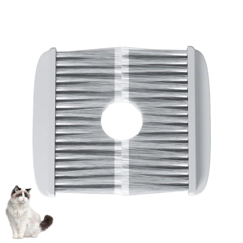 Automatic Hair Collector Brush For Cats Litter Box Gentle Bristles Safe For Cats Cleaning Open Style