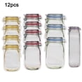 thumbnail image 1 of Mason Jar Bottles Bags Mason Jar Zipper Lock Bags Airtight Seal Food Bags Reusable Multi-Size Food Saver Storage Bags Snacks Zipper Sealed Bags Set for Travel Camping 12PCS/20PCS, 1 of 8
