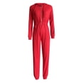 thumbnail image 5 of HBFAGFB Combinaison à Manches Longues pour Femmes Fermeture Éclair Décontractée Simple Confortable Rouge Taille g, 5 of 5