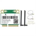 thumbnail image 1 of BE200 8774Mbps WiFi7 Card Kit Mini-PCIE Tri Band 2.4G/5G/6Ghz Wireless Network Adapter BT5.4 WiFi7 Module for Win10/11, 1 of 6