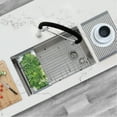 thumbnail image 5 of Stylish Undermount 30" Stainless Steel Single Bowl Workstation Kitchen Sink with 5 accs S-611W, 5 of 17