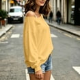 thumbnail image 6 of Auralook Womens Off the Shoulder Tops Sweatshirts Lightweight Oversized Pullovers Long Sleeve Loose Fit Tunic Tops, 6 of 9