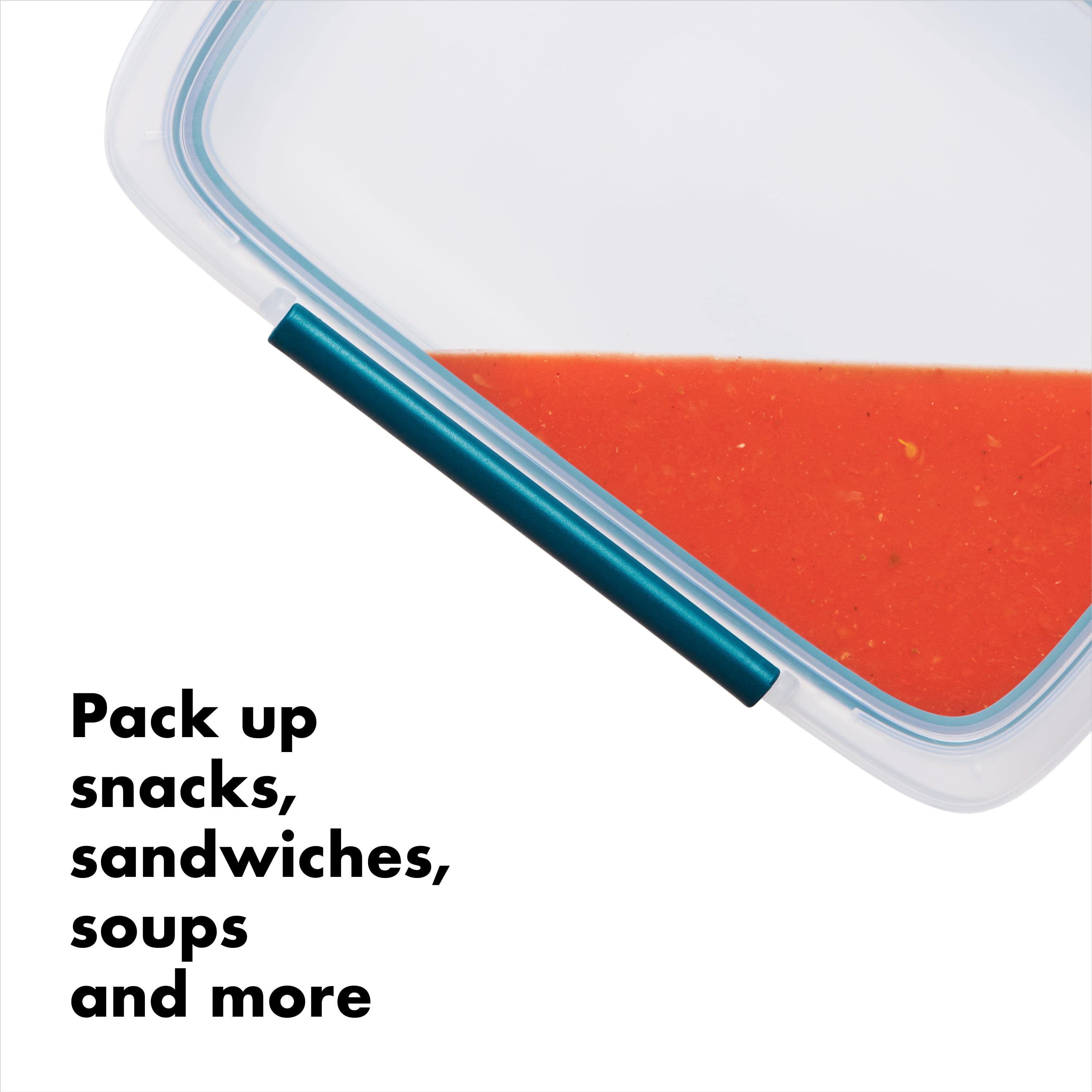OXO Prep & Go 5-Cup Leakproof Lunch Container, Reusable Food Storage Container for Meal Prep, Work, School and On-the-Go Meals, Teal