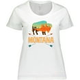 thumbnail image 3 of Inktastic Montana Gift Buffalo Silhouette Women's Plus Size T-Shirt, 3 of 5