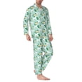 thumbnail image 2 of Kdxio Horse And Flower Men’s Pajama Set Pajamas For Men 2 Piece PJ Set with Men Pajama Pants and Long Sleeve T-Shirt Lounge Set-Large, 2 of 7
