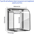 thumbnail image 2 of Vallaes Type 86 Waterproof Wall Electrical Socket Cover, Waterproof Power Socket, Self-Adhesive Socket Switch Cover, 10.8x7.5x12.3cm, for Bathroom and Kitchen Socket, 2 of 5