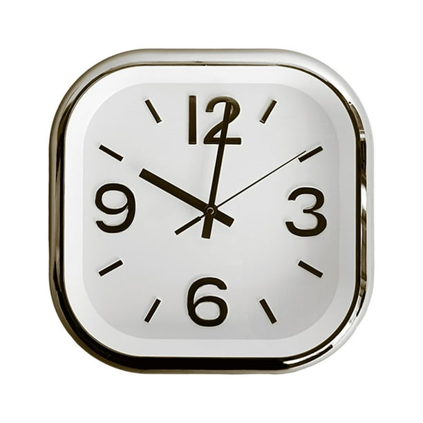 Reloj Análogo de Pared Cuadrado Plástico rosa