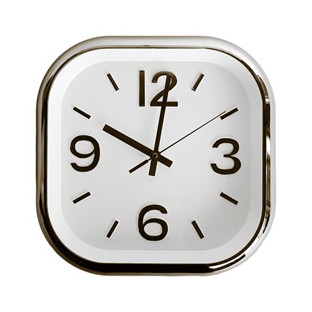 Reloj Análogo de Pared Cuadrado Plástico rosa