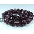 thumbnail image 6 of K-KED New 8mm Faceted Garnet Red Gemstone Round Beads Necklace 24" AAA, 6 of 8