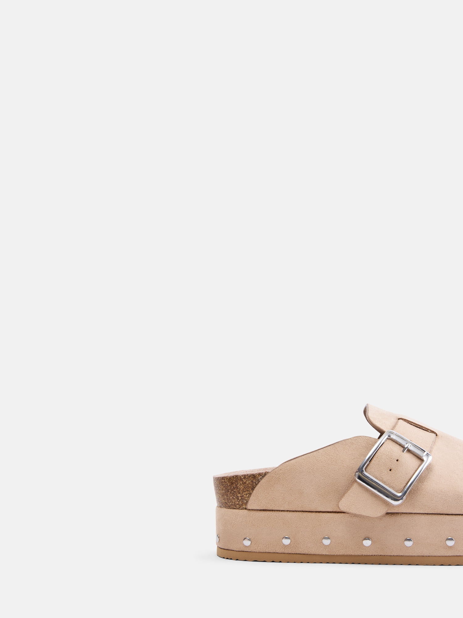 Madden NYC Women's Studded Faux Suede Platform Clogs
