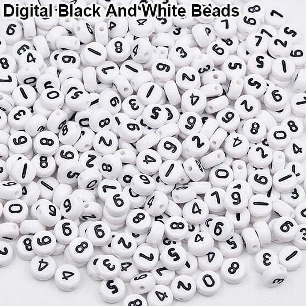 Yesbay 100 Pcs Spacer Acrylic Beads Cube Alphabet Letter Bracelet Jewelry Making DIY,Black Color Letter Alphabet Beads