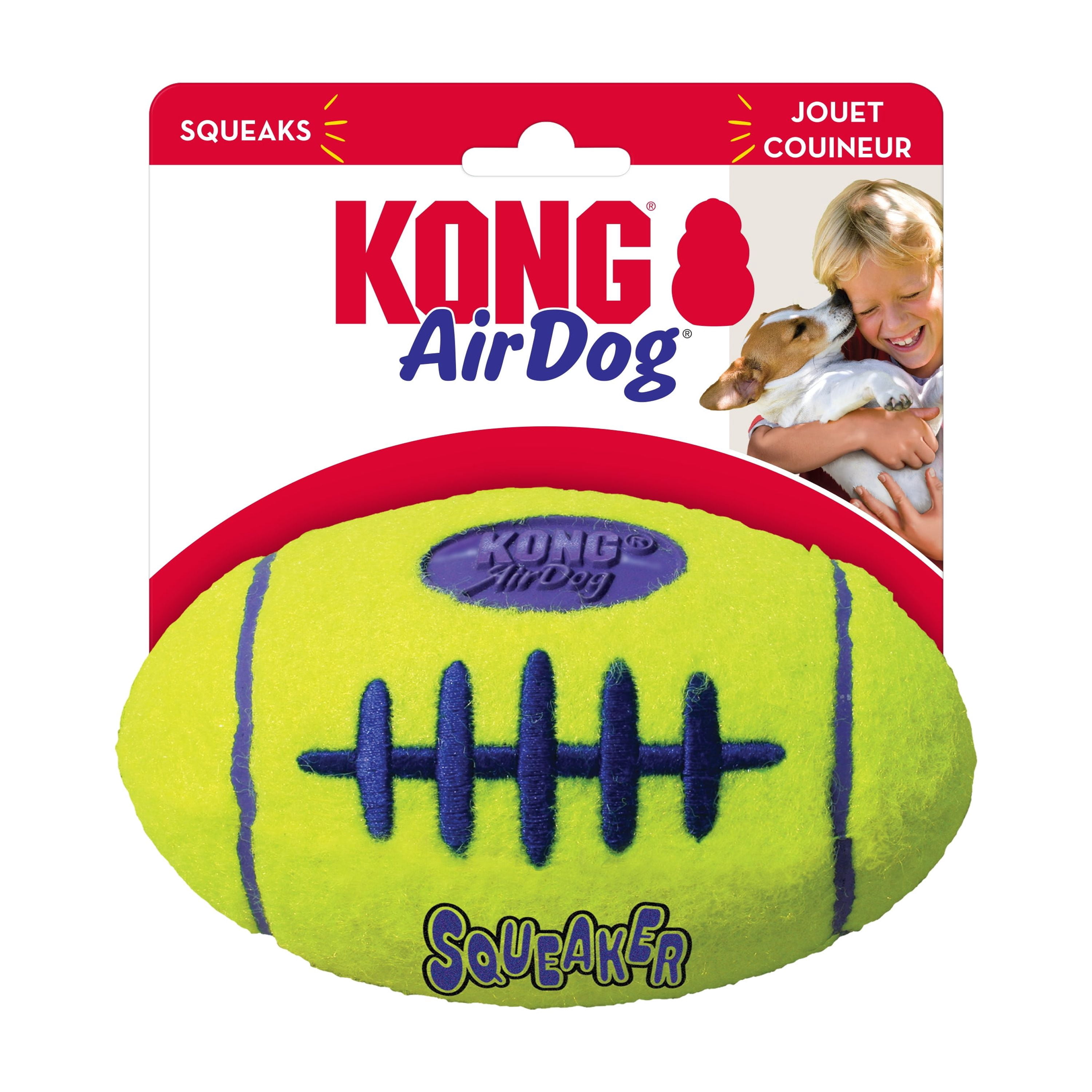 KONG® AirDog® Football Squeaker Dog Toy, Large, for Dogs Between 30-65 lbs