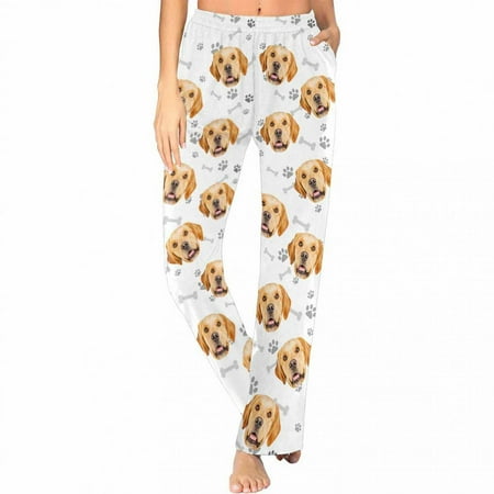 

ZZWXWB Long Pants For Women Women S Animal Printed Stylish Casual Pants Home Pajamas Long Pants White L