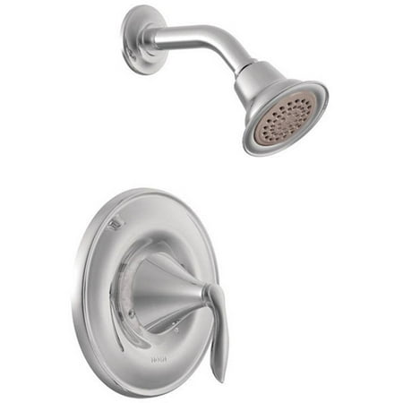 Moen Eva Chrome Shower - Moen T62132 Eva Posi-Temp Pressure Balanced Shower Trim with Shower Head, Chrome