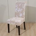 thumbnail image 3 of Set of 6 Dining Chair Covers, Stretch Spandex Dining Room Protector Slipcovers (Champagne Shadow), 3 of 6