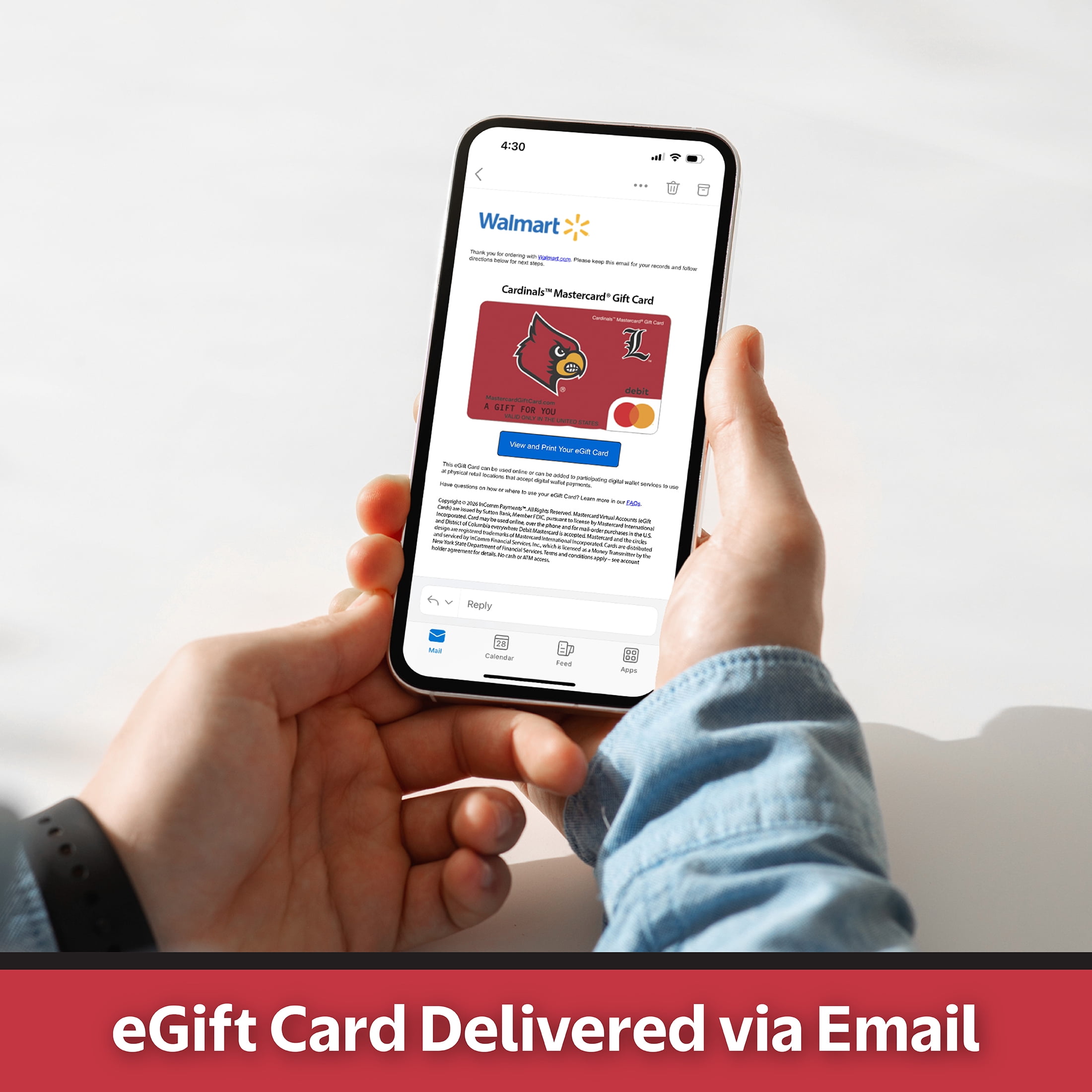 Mastercard® $20-$500 eGift Card University of Louisville (Plus $6.84 Purchase Fee) [Email Delivery]