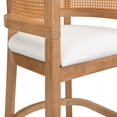thumbnail image 6 of Christopher Knight Home 29.5" Upholstered Bar Stools, Wood Frame with Rattan Back, Natural, Set of 2, 6 of 8