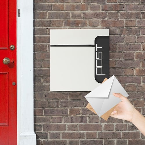 Stainless Steel Mail Letter Post Box Outdoor Wall Mount Lockable Letters Mailbox