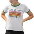thumbnail image 2 of Praying Moms Club Ringer Tee Shirt Unisex Large White/Kelly Green, 2 of 5