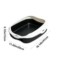 thumbnail image 3 of huayou Open Top High Sided Cat Litter Box, Anti-Splash Large Capacity Kitten Litter Pan, Easy Clean Pet Toilet, for Indoor Small Medium Cats, 3 of 7