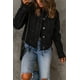 thumbnail image 4 of ABPHQTO Chaqueta vaquera desgastada con estampado de girasoles y margaritas negras para mujer, 4 of 4