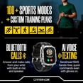 thumbnail image 5 of Carbinox Edge Smart Watch Rugged, 1.96″ AMOLED, Stainless Steel, IP69K/5ATM Fitness trackers, Dual-Band GNSS, 500mAh, Bluetooth Calls, Smart Watch for Android Phones iOS (Black), 5 of 8