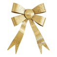 thumbnail image 5 of Christmas Bow Ornament, Iron Bow Hanging Decoration, Metallic Finish with Hanging Loop for Christmas Trees Wreaths and Garlands, Gold, 5 of 6
