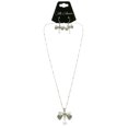 thumbnail image 3 of Mi Amore Bow Necklace-Earring-Set Silver-Tone, 3 of 3