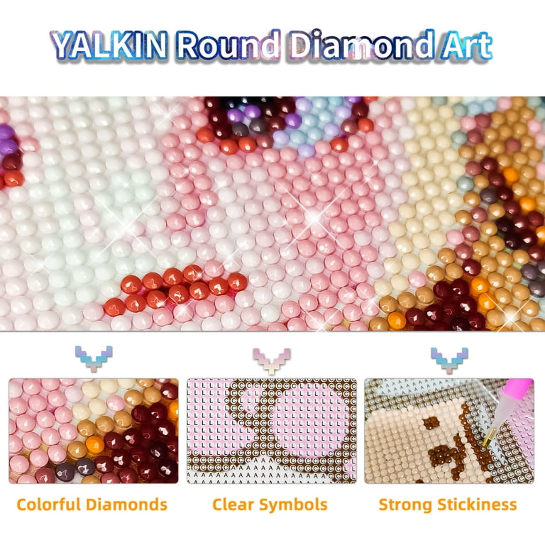YALKIN 5D Diamond Painting Kits for Adults DIY Astronaut Hello Kitty Full Round Drill (11.8x15.7 inch) Embroidery Pictures AR