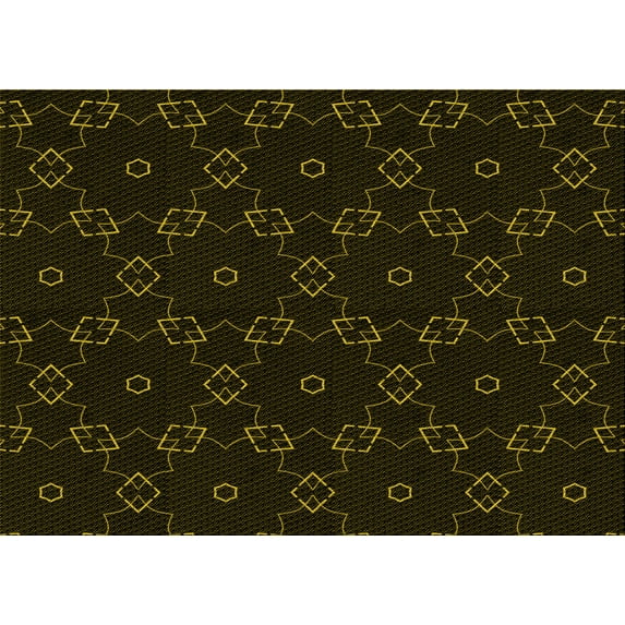 Ahgly Company Indoor Rectangle Patterned Night Black Area Rugs, 2' x 4'