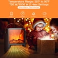 thumbnail image 6 of Gymax 1500W Portable Electric Fireplace Heater w/ Remote Control Walnut, 6 of 10