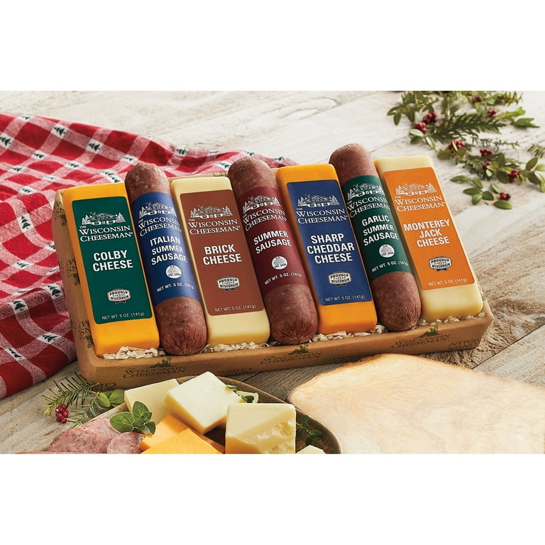 The Wisconsin Cheeseman Cheese and Sausage Combo, Premium Gift for