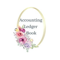 Accounting Ledger : White-Lavender Floral (Paperback)