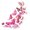 thumbnail image 1 of 12 Pcs Double-decker DIY 3D Artificial Butterflies Stickers for House Home Refrigerator Tile Decor, 1 of 1