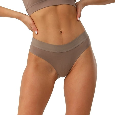 LARUYEKO Women s Seamless Comfortable Solid Color Breathable Sexy Low Waist Underwear Women s Cotton Underwear High Waisted Ladies Full Coverage Panties High-Cut Stretch Cool Underwear