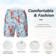 thumbnail image 3 of Balery Lobsters Mens Swim Trunks Swim Shorts for Men Quick Dry Inseam Beach Shorts with Compression Liner Pocket-XX-Large, 3 of 9