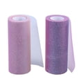 thumbnail image 4 of Rollo de gasa de tul con purpurina de colores, ideal para bodas, fiestas, manualidades, cumpleaños, etc., 15 cm x 10 yardas (rojo intenso, morado intenso y azul intenso)., 4 of 7