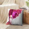thumbnail image 4 of LALILO Throw Pillow Covers Watercolor Beauty African Woman Fashion Cushion Cover 18" x 18", 2 Pack, 4 of 6
