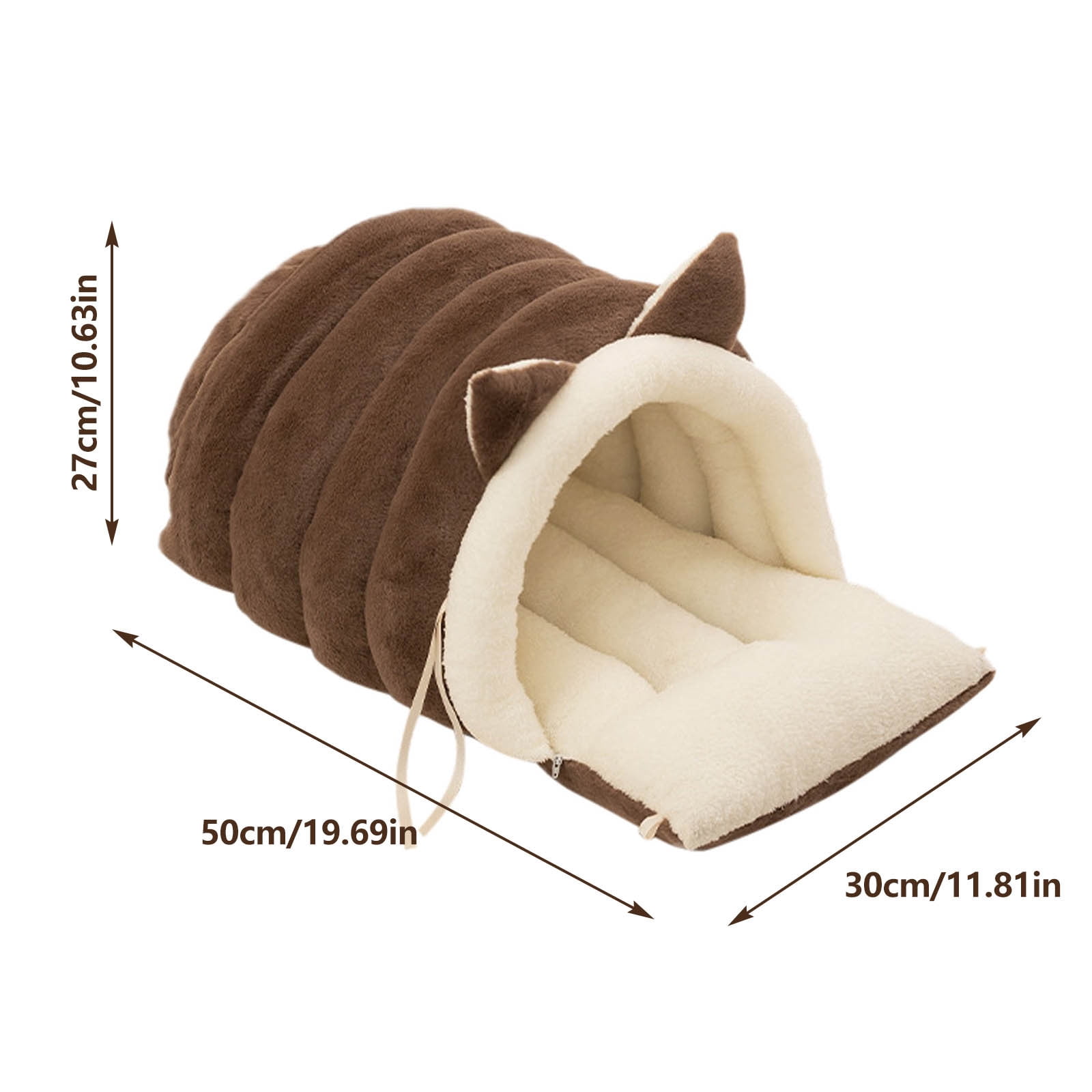 Pet Bed for Cats – Semi Enclosed Dog Cat Sleeping Space with Removable Washable Pad Cozy Indoor Calming for Pet Bed Category