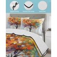 thumbnail image 4 of Abstract Art Tree Twin Size Down Alternative Comforter, Lightweight Comforter Quilt Bedding Set with Pillow Shams Modern Fall Oil Painting Tree Autumn All Seasons Bed Comforter Duvet Insert 68"x86", 4 of 7