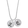 thumbnail image 1 of Delight Jewelry Silvertone Large Script Letter - Z - 3/4'' Disc - Silvertone Script Initial Disc - Q - Charm Necklace, 20"+3", 1 of 4