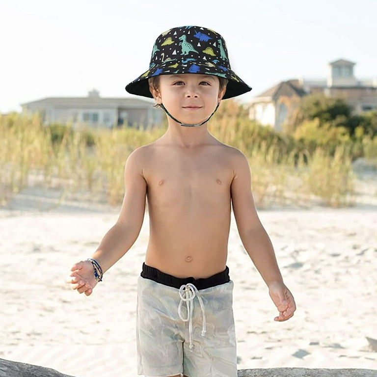 Tancuzo Baby Sun Hat Print Pattern Reversible Kids Boy Girls Hat UPF 50+ Sun  Protection Beach Bucket Hat Wide Brim 
